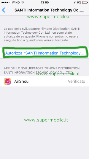 App AirShou guida per filmare schermo iPhone 